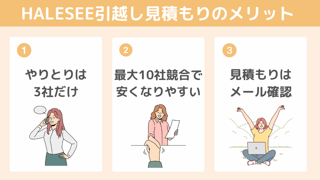 HALESEE引越し見積もりのメリット3つ