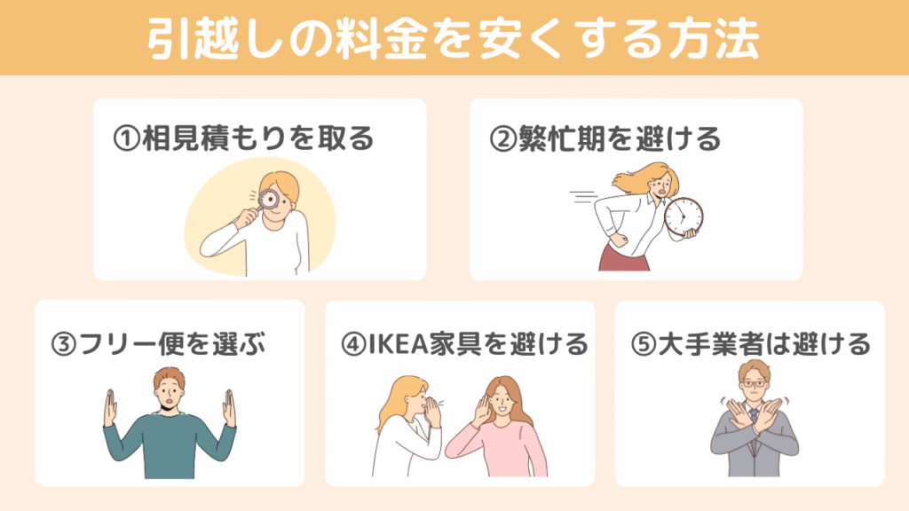 単身引越しの料金を安くするコツ5つ