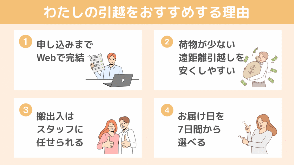 【メリット】わたしの引越をおすすめする理由4つ