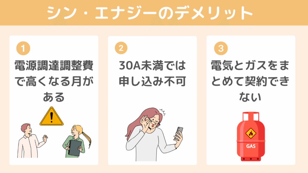 【デメリット】シン・エナジー利用時の注意点3つ