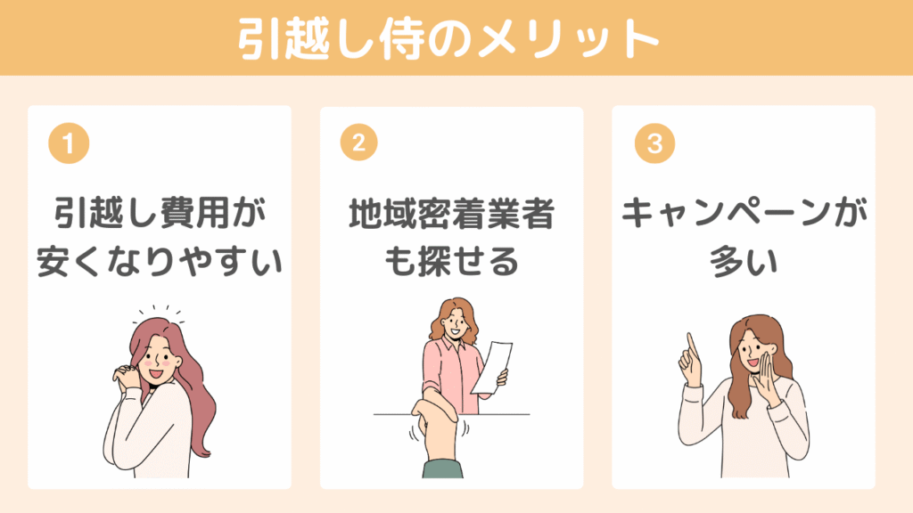 【メリット】引越し侍をおすすめする理由3つ