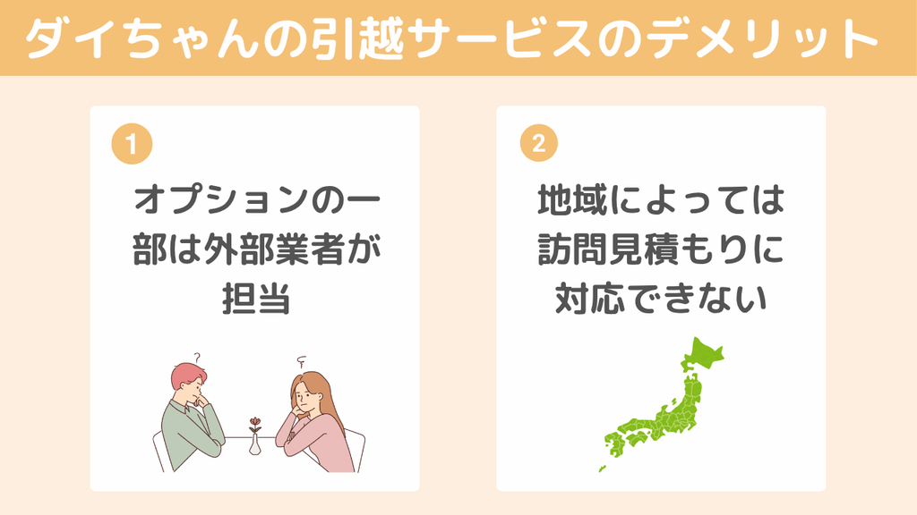 【デメリット】ダイちゃんの引越サービスの契約前に確認すべきこと