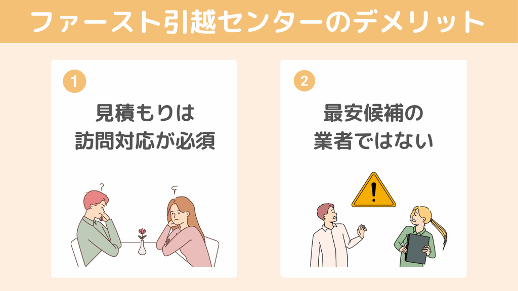 【デメリット】ファースト引越センターの契約前に知っておくべきこと